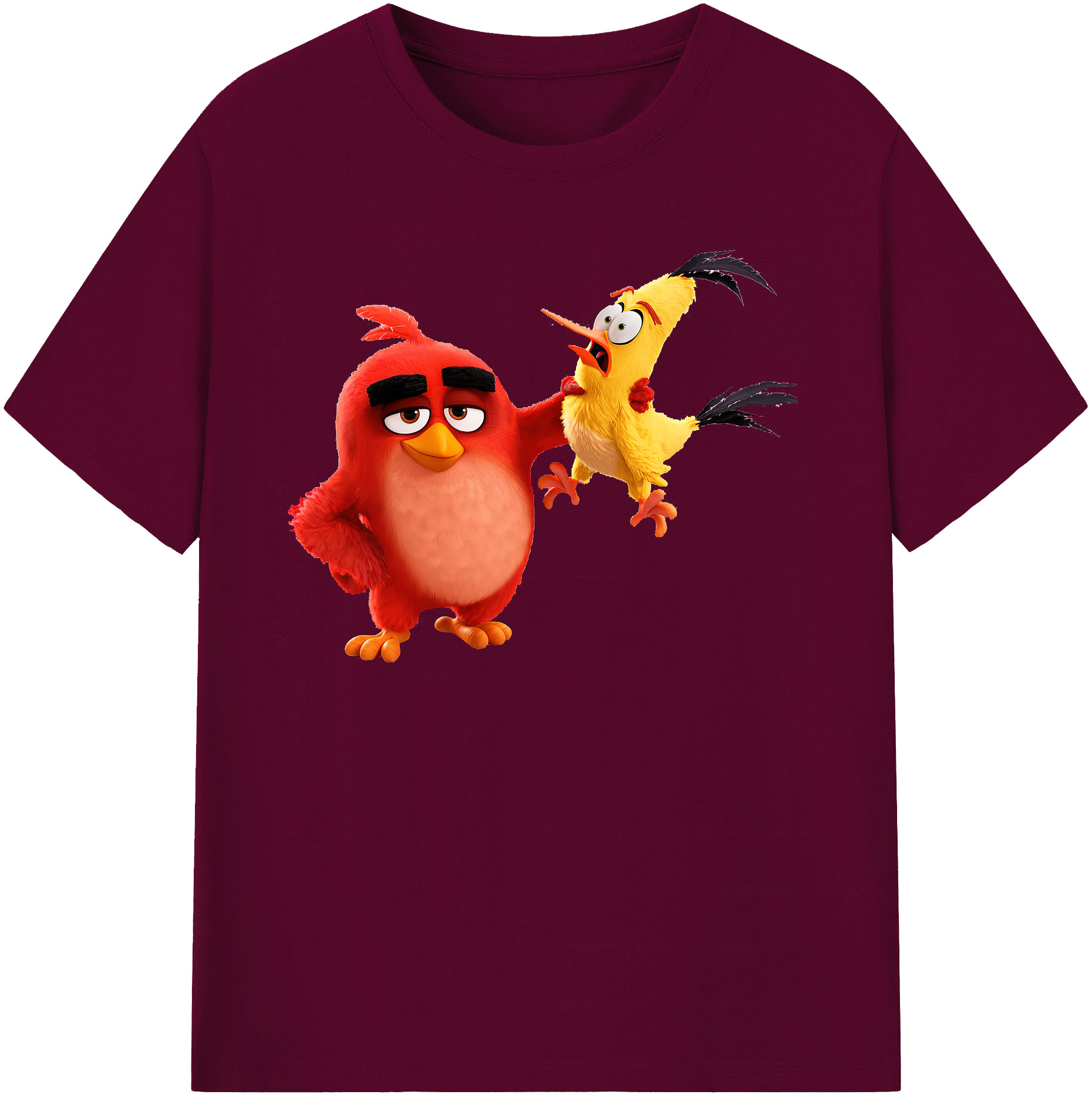 （画像用） Angry Birds アングリーバード レディースカジュアルプリントTシャツ（綿100％）